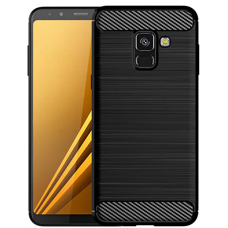 Soft TPU Case For Samsung Galaxy J6 2018 Luxury Carbon Fiber Phone Cover for Samsung Feel 2 Galaxy On6 Shockproof Silicone Case