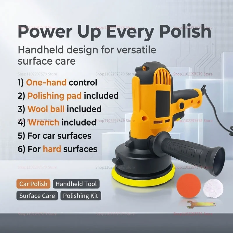 

Electric Car Polisher Durable And Safe Dual Action Buffer For Waxing Sealing Scratch Repair Adjustable Speed ​​Polishing Tool.
