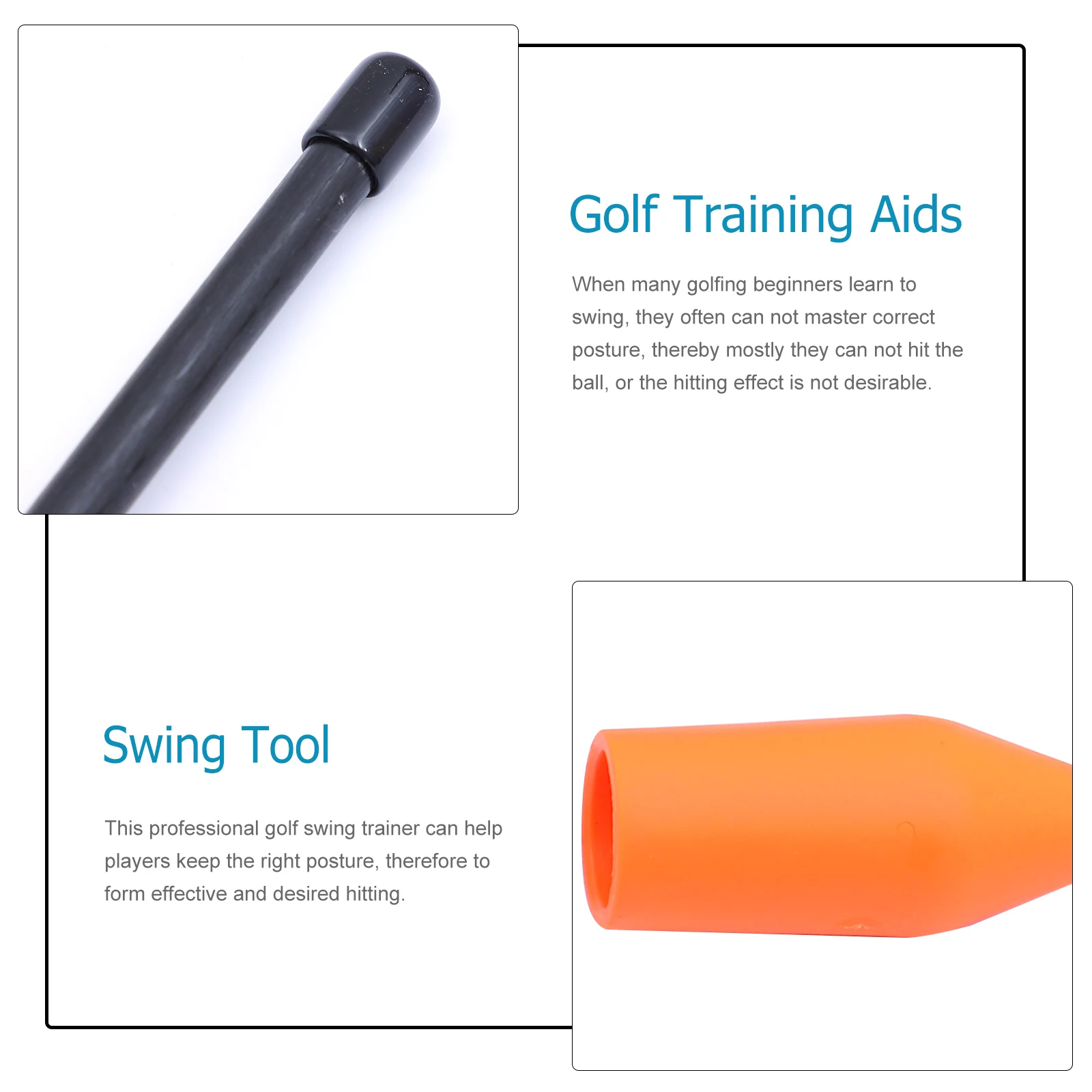 

Golf Swing Training Stick Portable Practical Gesture Correcting Tool for Beginners Lightweight Compact Practice Aid