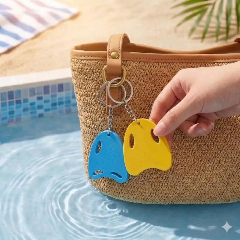 Swimming Keychain Sports Style Keychain Swimming Board Keychain Pendant Sports Style Bag Charm Mini Float Key Holder for Summer