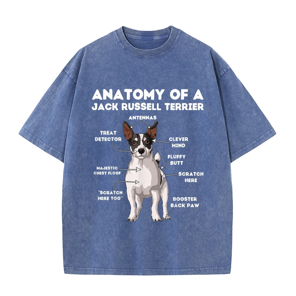 Anatomy of a Jack Russell Terrier T-Shirt New In Tops & Tees High Quality Short Sleeve Camisetas Unisex Big Size Casual Street