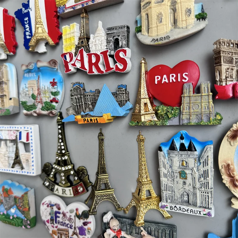 Paris Frankreich Tourist Souvenir Kühlschrankmagnete Eiffelturm Französische magnetische Aufkleber Annecy Dekoration auf dem Kühlschrank Reisegeschenke – Detail 2