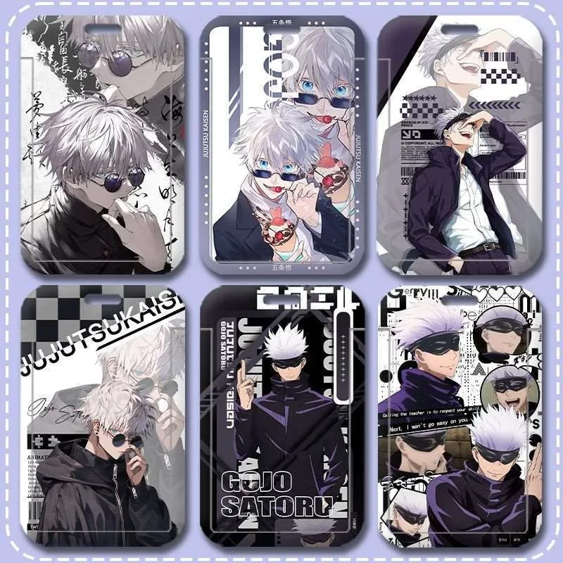

Anime Jujutsu Kaisen Card Holder Gojo Satoru Geto Suguru Students Ampus Card Case with Strap Card Cover Decoration Holiday gifts