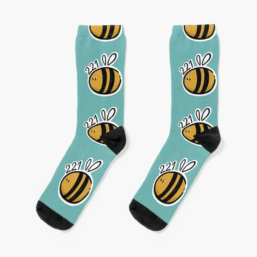 

221 Bee Socks hockey cotton christmas gifts funny gifts Designer Man Socks Women's