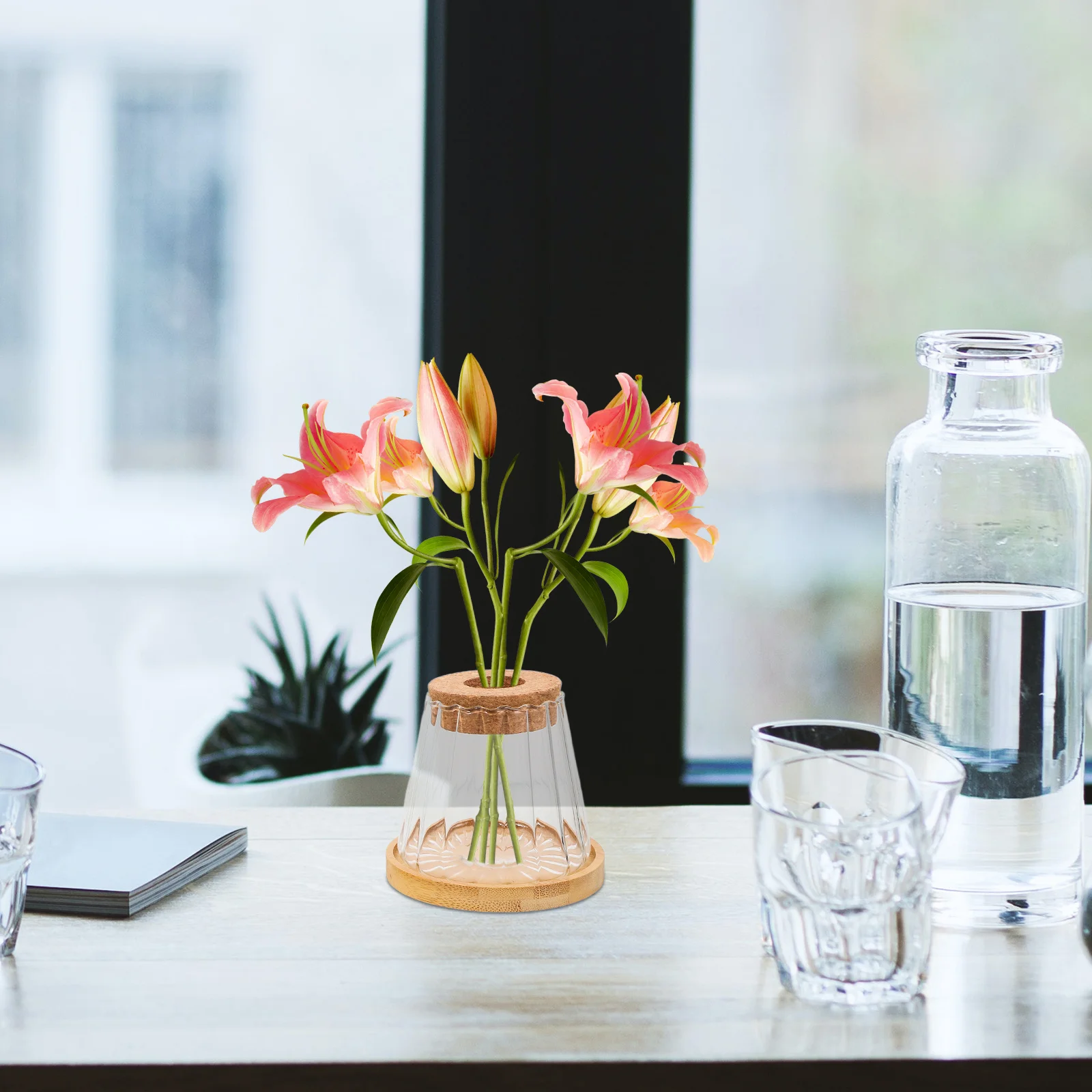 

3 set Glass Hydroponic Vases 3 Sets Micro Landscape Bottle Planters For Propagation Succulents Terrarium Clear Desktop Decor