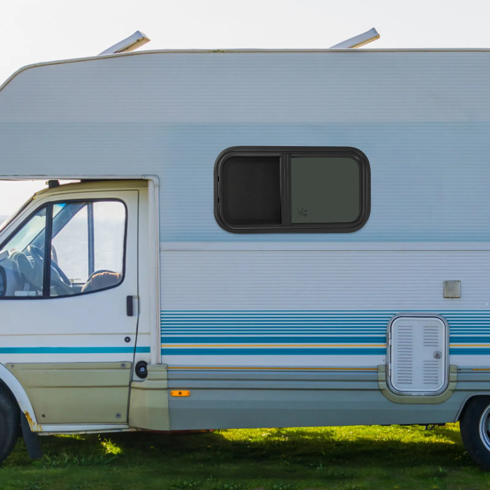 

Durable Tempered Glass Sliding Windows for RVs Vertical Installation Enhanced Security and Insulation