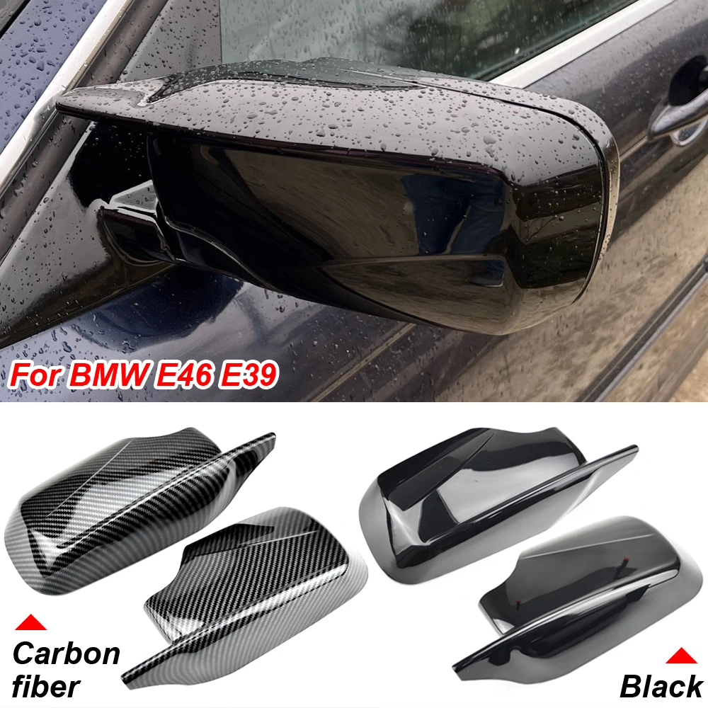 

Rearview Mirror Covers Side Mirror Caps For BMW E46 E39 1998 1999 2000-2005 51168238375 51168238376