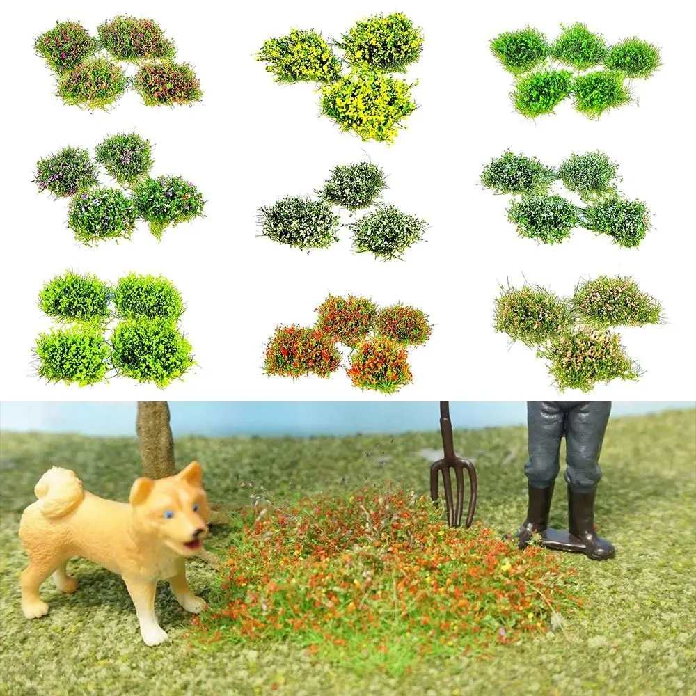 Simulated Multicolour Grass Tuft Craft DIY Fake Grassland Static Sand Table Model Wargaming