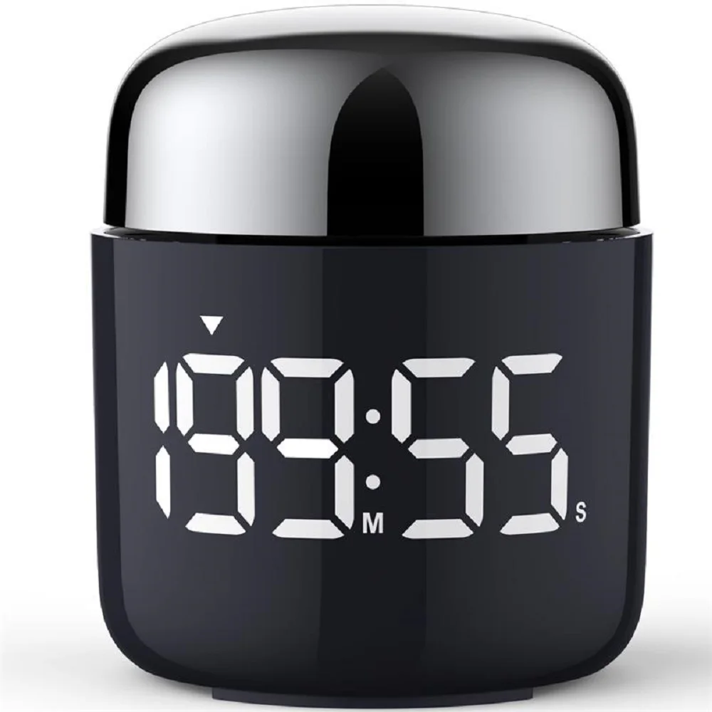 

Rotating Kitchen Timer LED Display with 199 minute countdown/countup Bottom Anti Slip Timer for Cooking Fitness and Studying