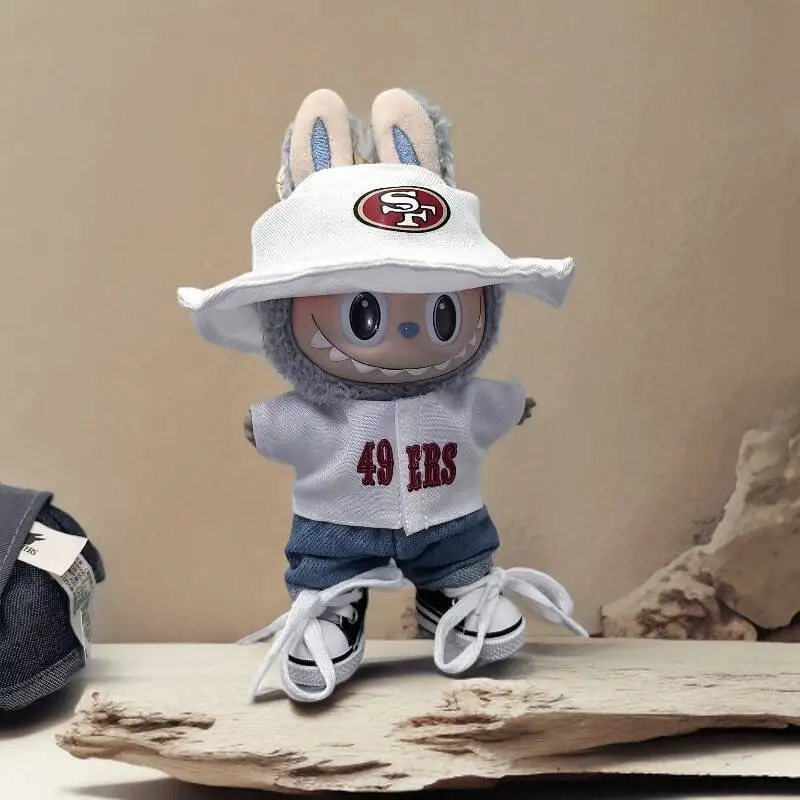 

Labubu представляет собой кулон. Брелок для ключей Labubu, детская одежда, мужские уличные свитера и брендовые костюмы, одежда для кукол blythe.