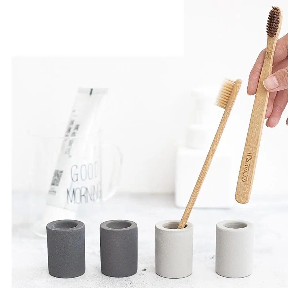 Diatomita absorbe el olor Peculiar, juego de herramientas con cubierta seca, soporte para cepillo de dientes con absorción de humedad, accesorios de baño