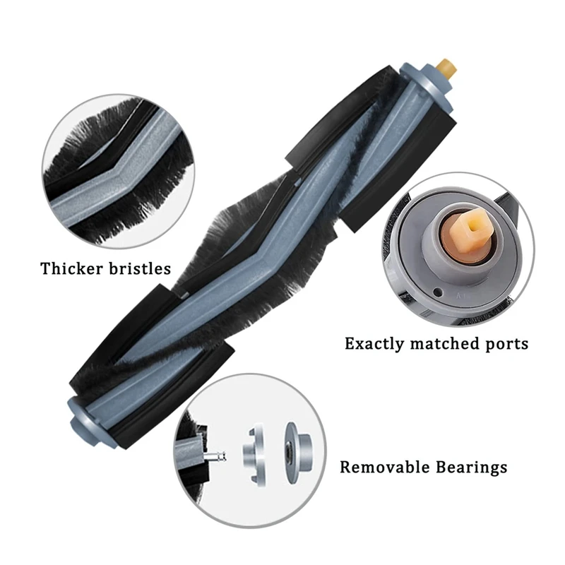 Robô Aspirador Peça De Substituição, Filtro De Escova Do Lado Principal, Saco De Pó, Mop Rag para Ecovacs T10, T10 Plus, X1 Plus, 17Pcs