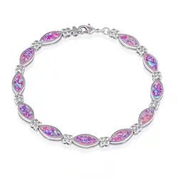 Hot Selling Purple Marquise Opal Fashion Fine Bracelet Jewelry Minimalist Elegant Daily Style for Women Perfect Birthday Gifts