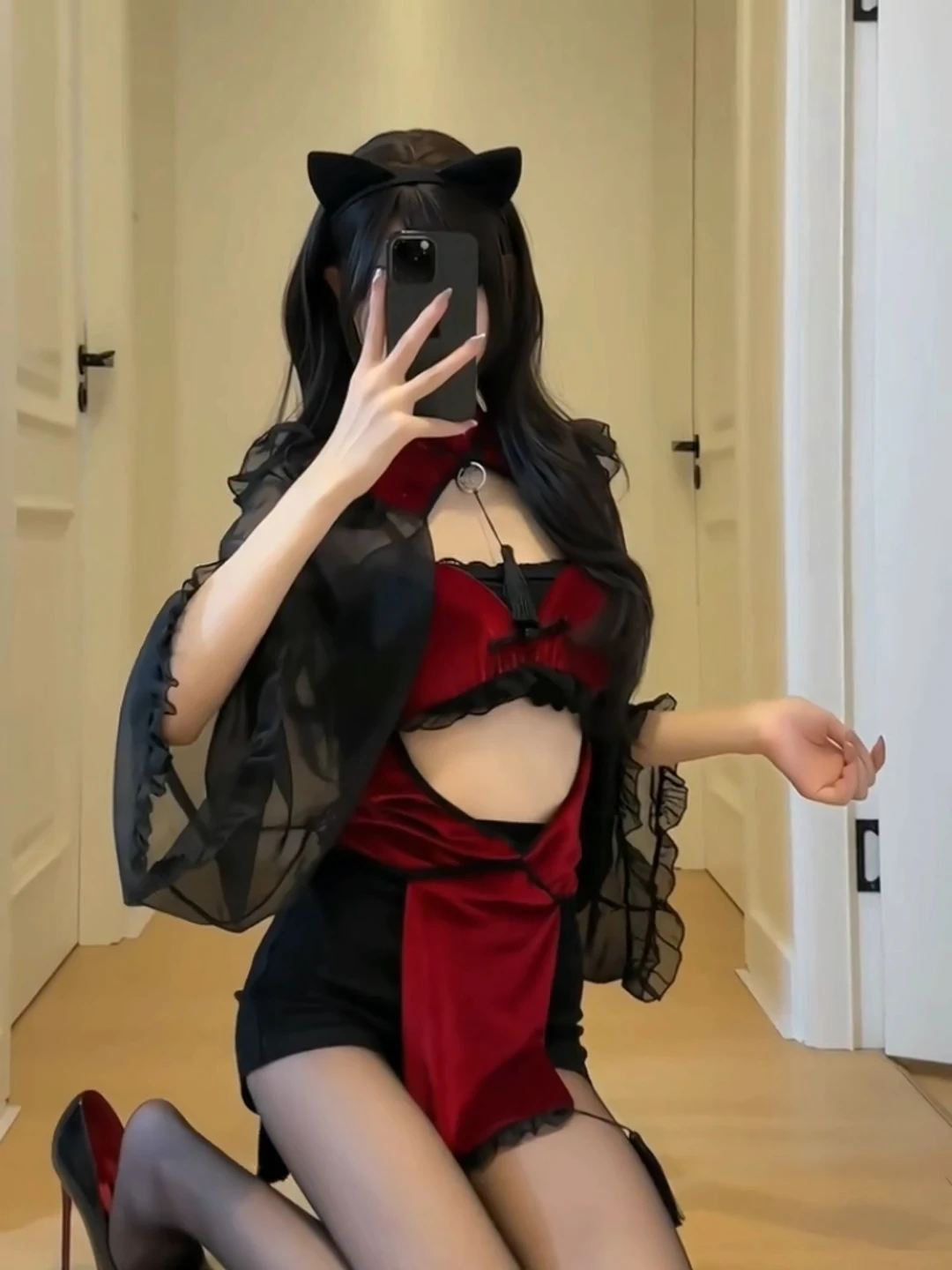 

Сексуальный комплект пижамы с вырезами в ретро-стиле для девочек: шорты и длинные брюки, полиэстер, зимняя коллекция