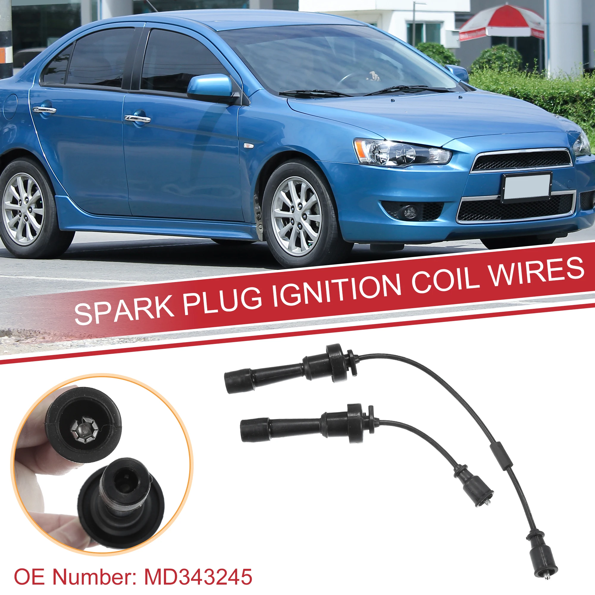 

UXCELL 2 Pcs Car Spark Plug Coil Wires Ignition Coil Harness Cable 5mm for Mitsubishi Lancer 2003-2006 L4 2.0L No.MD343245