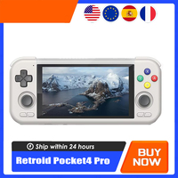 Retroid Pocket4 Pro Handheld Game Console 4.7'' IPS Touch Screen RP4 Android 13 Retro Video Game Player 18W Fast Charge Kid Gift