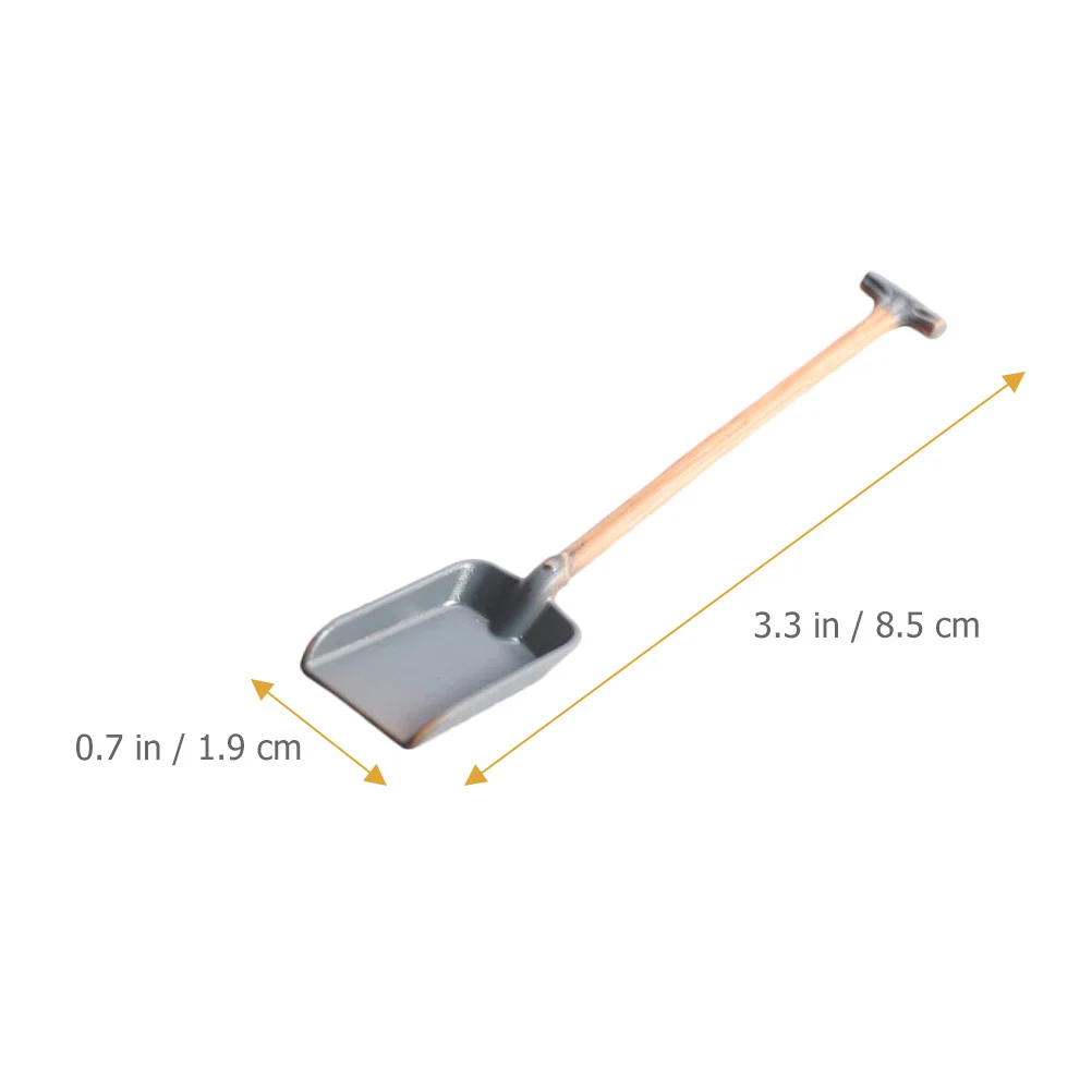 4Pcs Mini Farm Gardening Tool Accessories Shovel Rake Set Kids Mini House Landscape Decoration Kit Toy Shovel