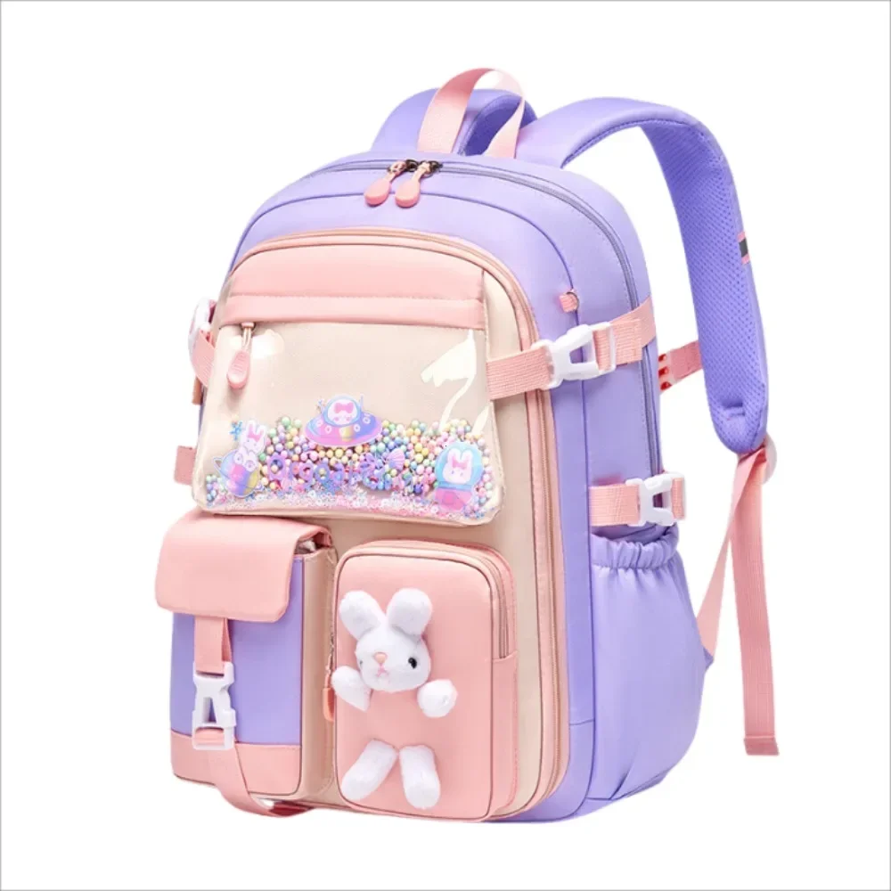 2024 Primary School Girls' Schoolbag Kawaii Lightweight Children's Bag Waterproof Bags Colorful Travel Backpack Mochilas Gifts