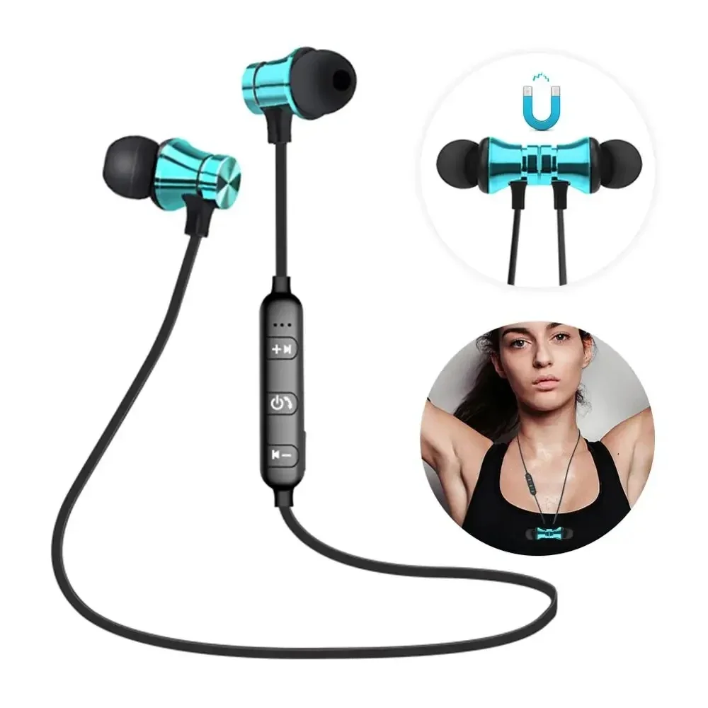 Magnetic Wireless Earphone Bluetooth Earphone Stereo Sports Waterproof Earbuds Wireless in-ear Headset with Mic Free shipping