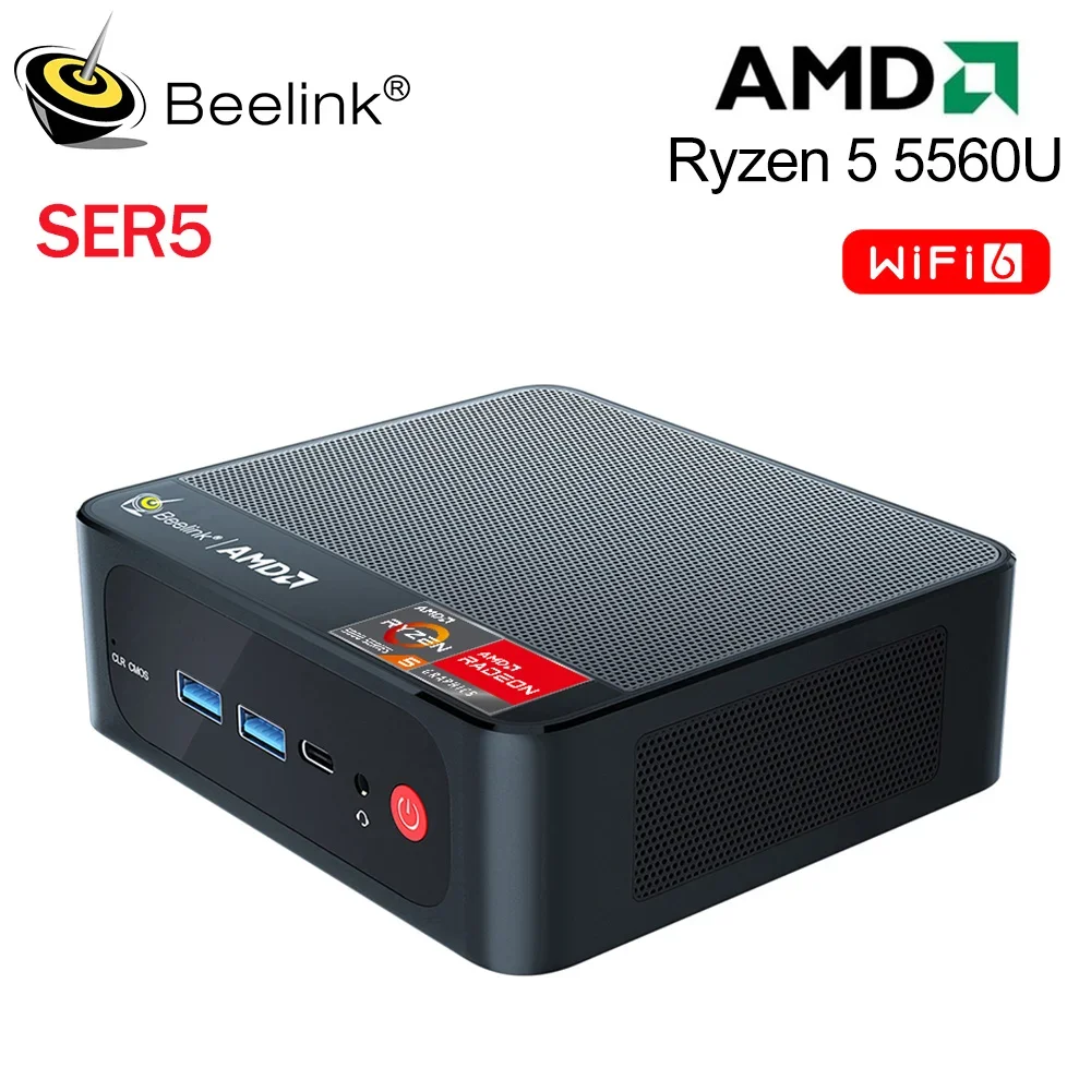 Beelink Mini PC SER5 Max AMD Ryzen 7 5800H DDR4 32G 500G NVME SSD SER6 Pro 7735HS DDR5 SER5 Pro 5700U 5500U Gaming Mini Computer