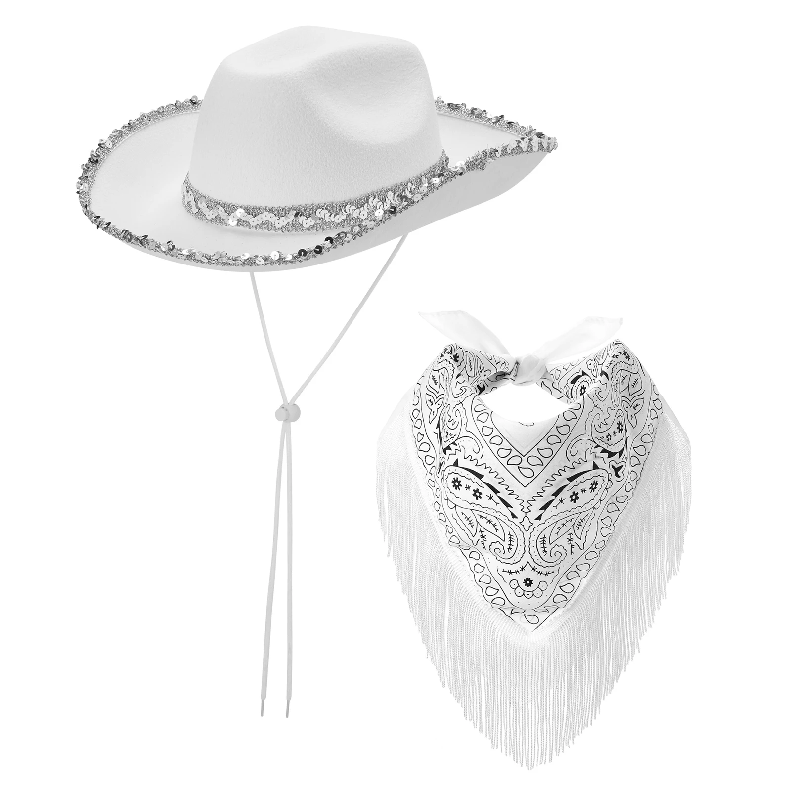 Sombreros de vaquero con diamantes de imitación para mujer, sombreros de vaquera peludos de estilo occidental de ala ancha, suministros para fiesta de cumpleaños