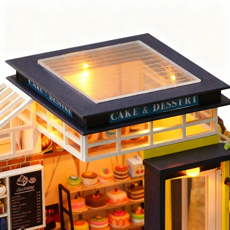 OUZEY Sweet Dream Bakery DIY، بيت حلوى مصغر ثلاثي الأبعاد، هدية إبداعية للفتيات المراهقات #2