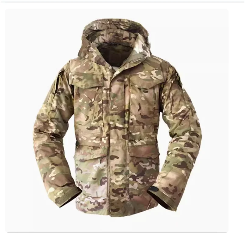 

M65 waterproof Multi-camouflage jacket tactical commuting Hiking tactical windbreaker spring and autumn outdoor Hoodie