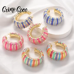 Cring Coco Luxury Woman Jewelry Earrings y2k Earring Dripping Women's Trendy Ins Barbie Pink New Hoop Earrings for Women 2023