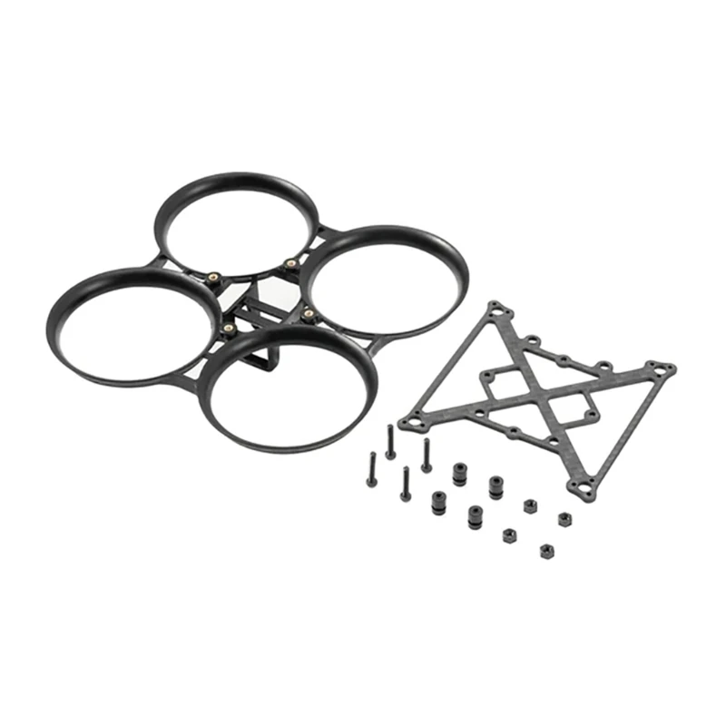 estrutura microbrushless whoop 90mm para drones quadcopter fpv sem escova meteor85 peso leve