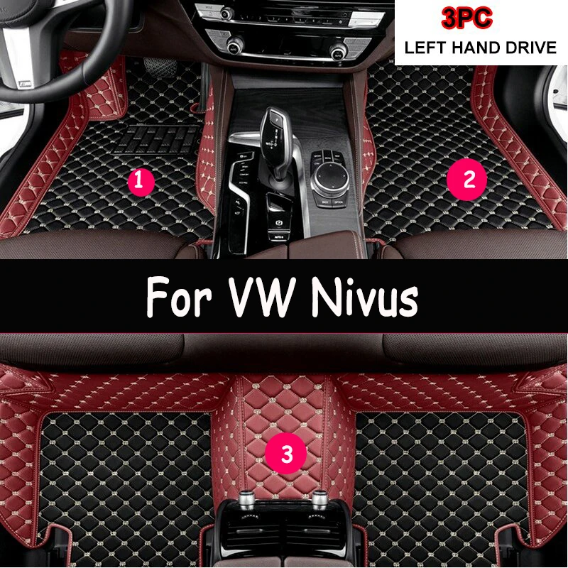 

Автомобильные коврики для VW Nivus 2018-2022, дропшиппинг, центр, авто аксессуары для интерьера, 100% подходят, кожаные ковры, подушечки для ног