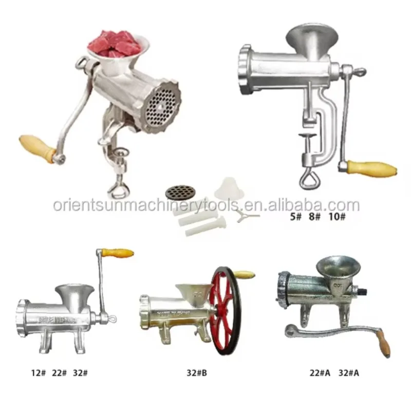 Manual Sausage Stuffer Cast Iron Electroplate Tinned 5#-32# Meat Grinder