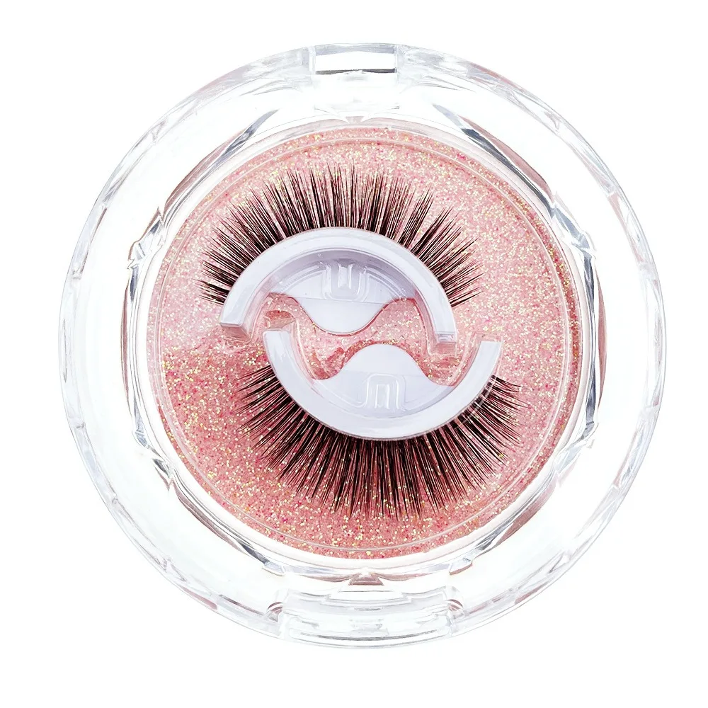 with Spare Tape Self-adhesive False Eyelashes Long Lasting Reusable Glue Free False Eyelashes Makeup Fluffy