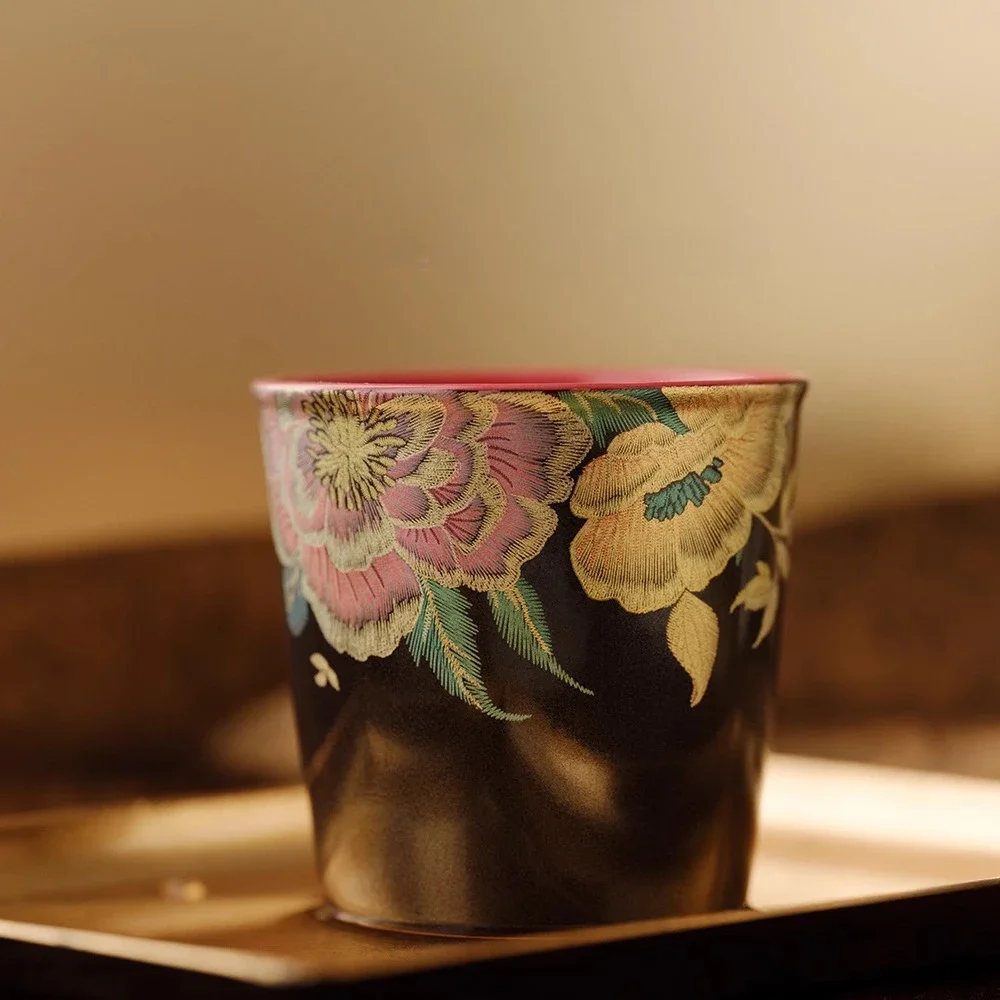 Mohua Splendid Straight Mouth Cup Kesi Ceramic Master Cup Household Creative Teacup Art Coke Cup