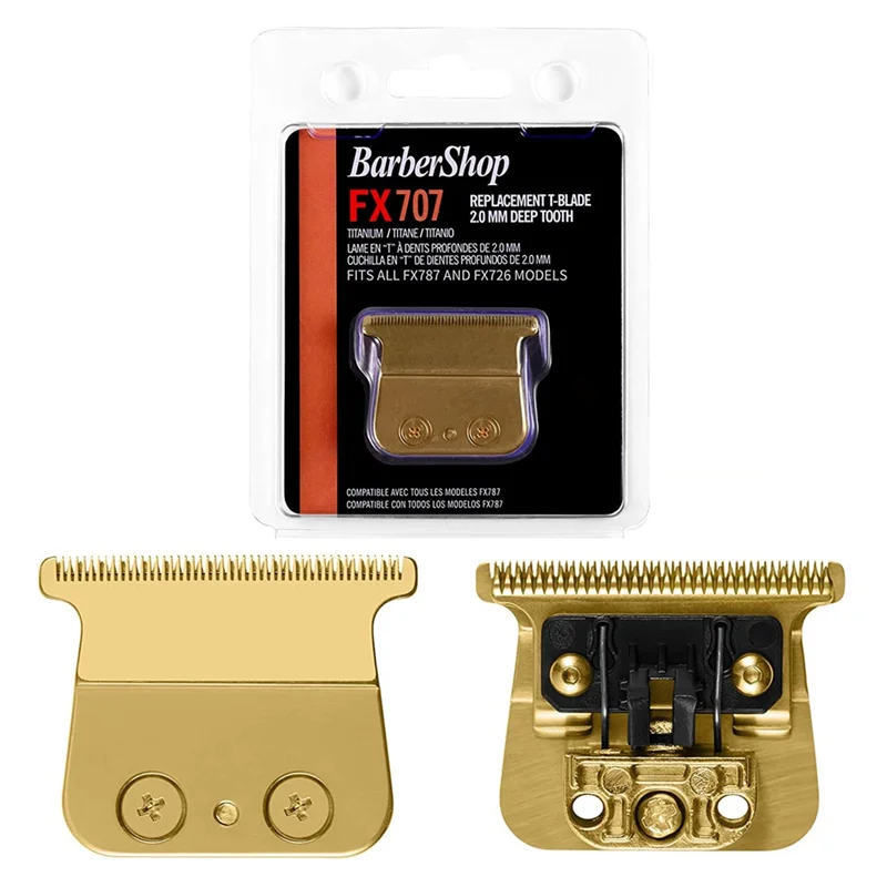 Replacement Blades for BaBylissPRO FX787 & FX726 Trimmers, FX707 Replacement Blades Gold