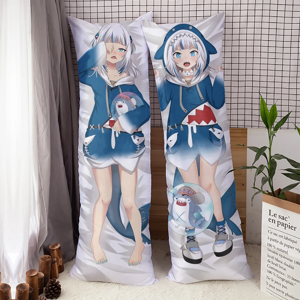 

Anime Hololive VTuber Dakimakura Gawr Gura Double-sides Print Life-Size Body Pillow Cover Throw Cushion Pillow Case