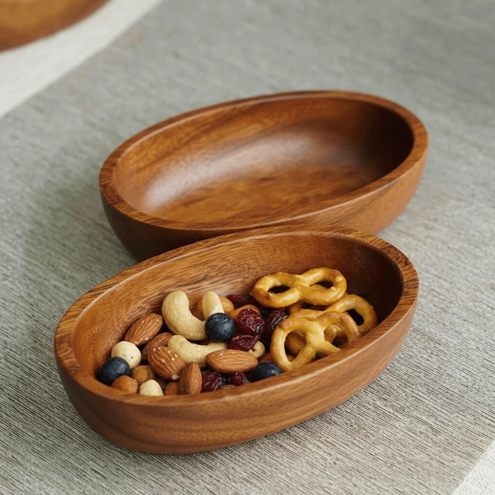 وعاء متعدد الوظائف على الطراز الياباني على شكل قارب مصنوع يدويًا من السلطة الطبيعية، صينية وجبات خفيفة متينة، تحديث الشاي