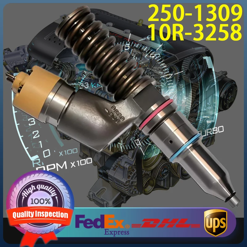 Common Rail Fuel Injector 392-0209 204-2067 250-1309 10R-3258 20R-1273 for Caterpillar CAT Engine C13 3512B Engine