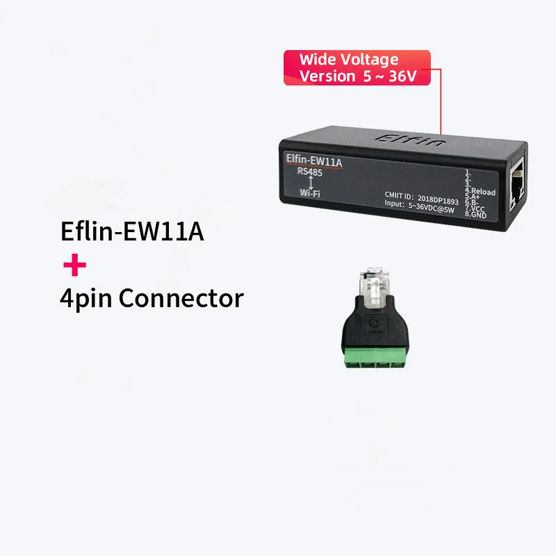 Serial Port RS485 to WiFi Serial Device Server Elfin-EW11 Support TCP/IP Telnet Modbus TCP Protocol IOT Data Transfer Converter