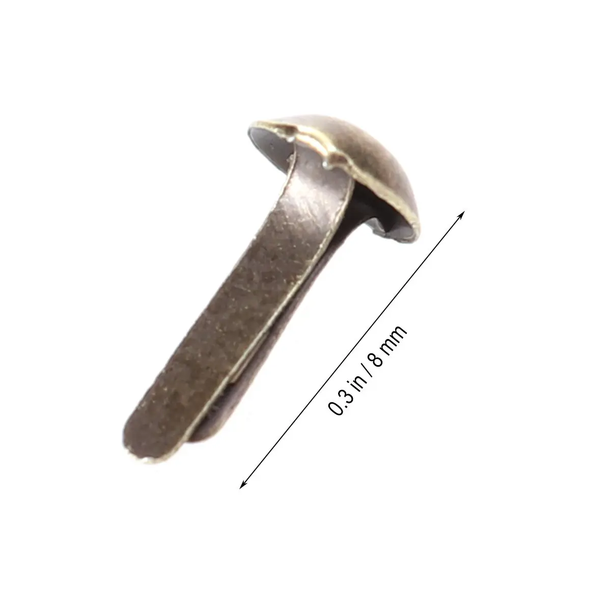 100Pcs Round Mini Brads Electroplated Iron Craft Fasteners Waterproof Rustproof for Scrapbooking Paper DIY Photos Ribbons