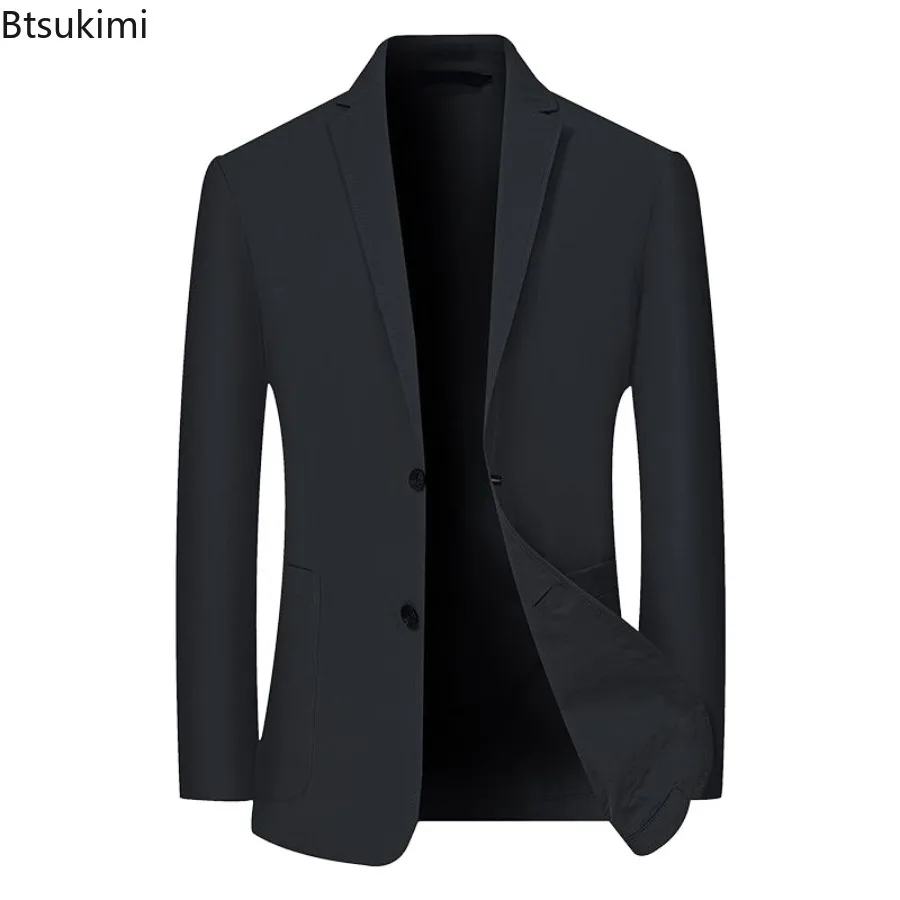 New 2025 Summer Men's Breathable Thin Blazers Jackets Quality Male Quick Drying Blazers Coats Business Formal Wear Suits Coats