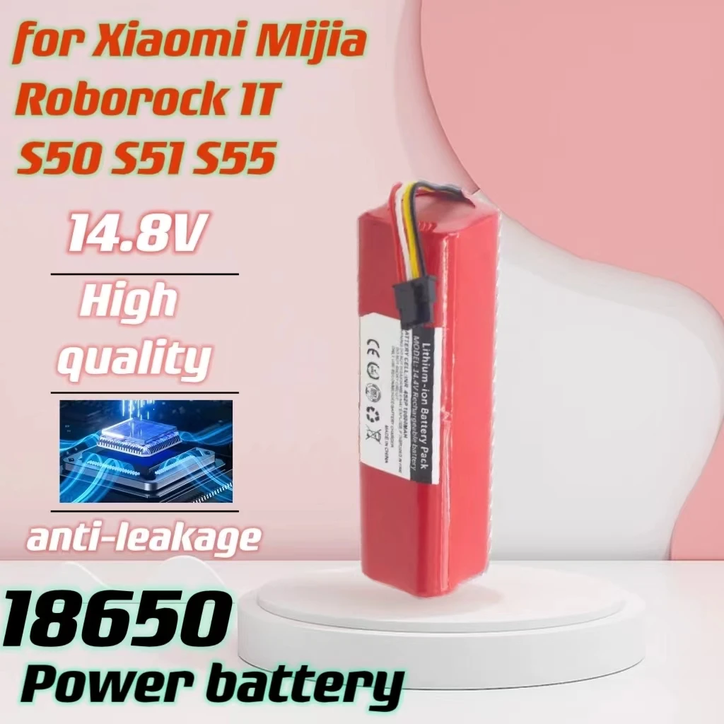 

18650 battery pack 14.4V 7000mAh lithium ion battery, for Xiaomi Mijia Roborock 1T S50 S51 S55 Robot Vacuum Cleaner