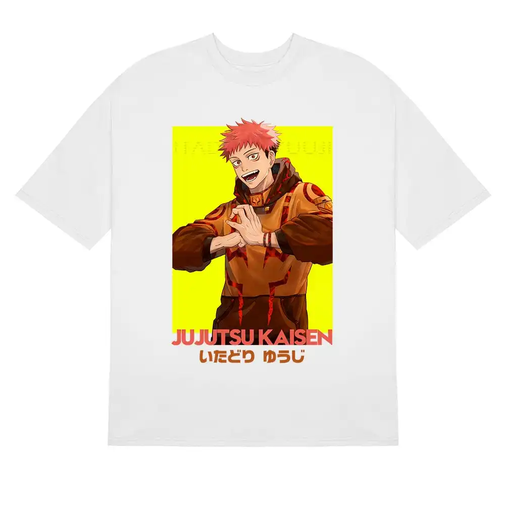 Itadori Yuji Jujutsu Kaisen T-Shirt - Yellow Design