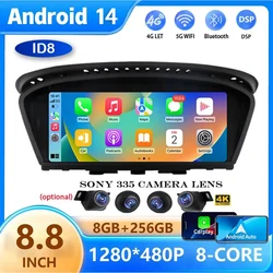 ID8 Android 14 Wireless CarPlay Auto For BMW 5 3 Series E60 E61 E62 E63 E90 E91 E92 E93 CCC CIC Car Radio Multimedia Stereo 8.8