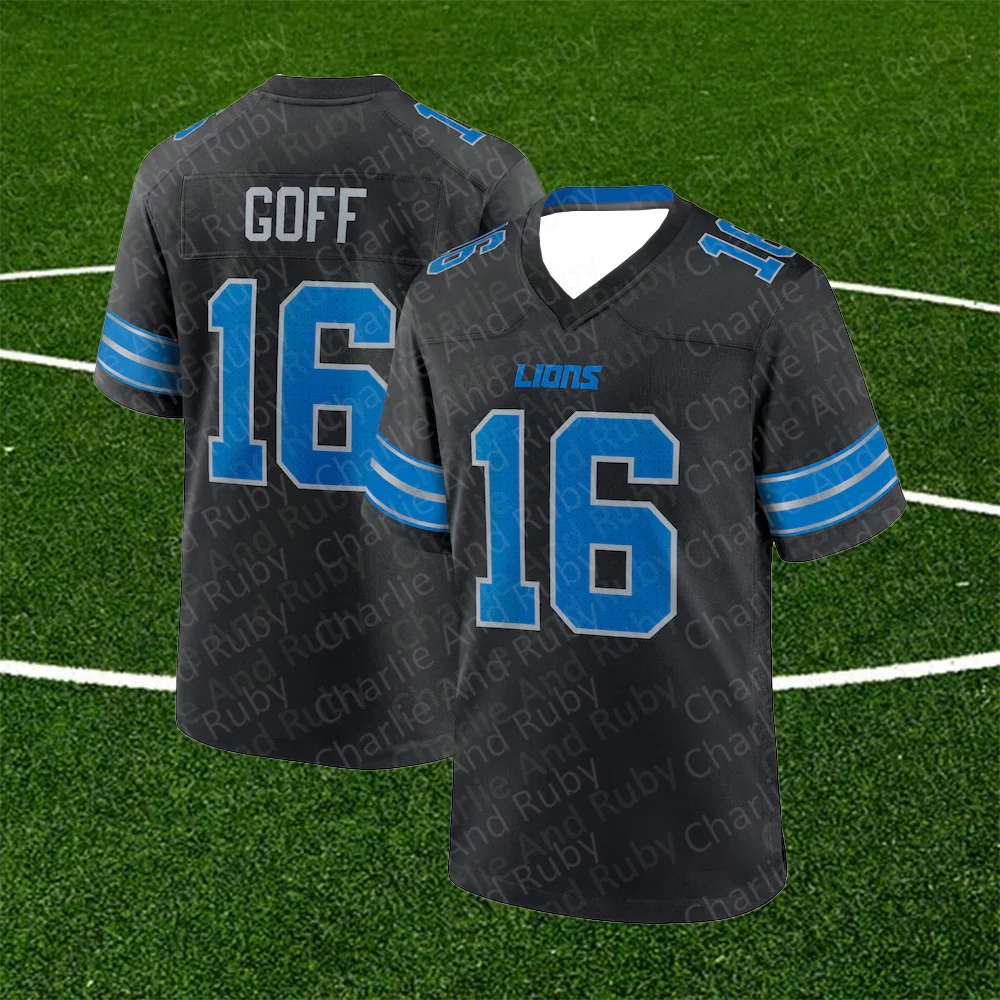 Jersey No.16/44/58 Jared Goff Malcolm Rodriguez Penei Sewell Detroit Lions Legend Jersey Classic Trend Fashion Clothing Top