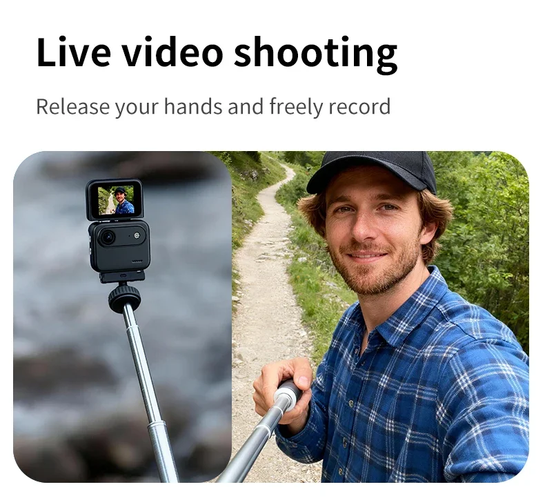 Action Camera Recorder Flip Screen 4K HD Ultra Clear Recording VLOG Anti Shake 143 ° Wide-angle Helmet Outdoor Mini Cam