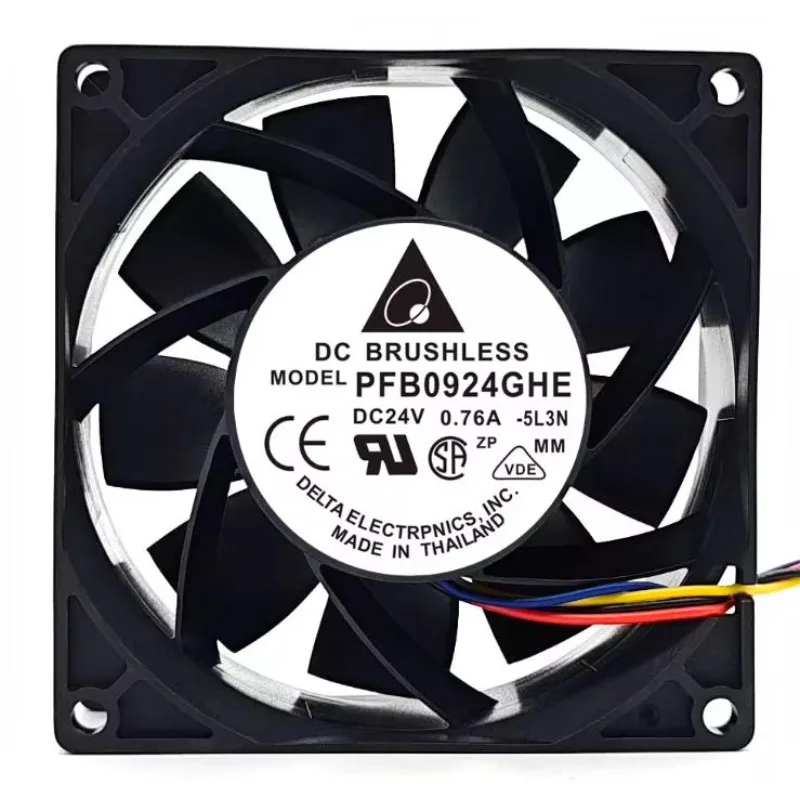 

Новый вентилятор-кулер для Delta FFB0924EHE FFB0924SHE FFB0924GHE 24 В 0,42 0,75 0,6 0,76 A инверторный вентилятор 92*92*38 мм