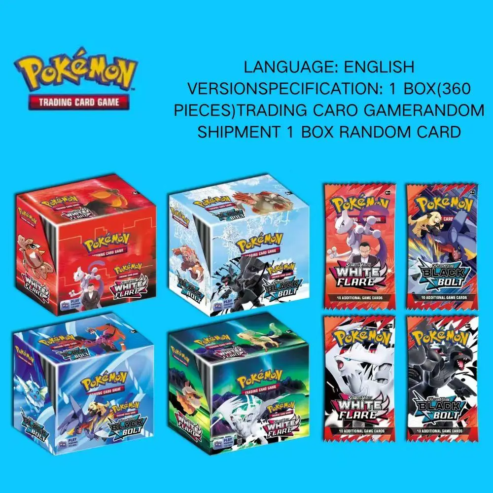 360Pcs English TCG: Hidden Fates Evolutions Booster Collectible Trading Card Game Children