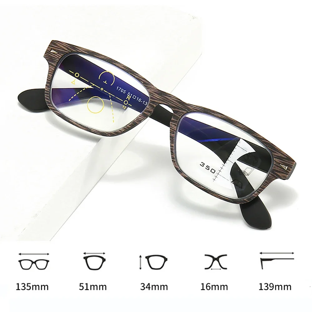 

Progressive Multifocus Ultralight Reading Glasses Women Men High Quality Spring Hinges Anti Blu Ray Anti Fatigue 1 2 3 to 4