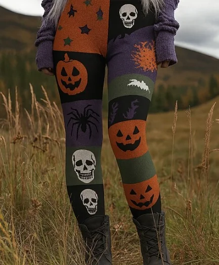 المرأة الهيكل العظمي ثلاثية الأبعاد طباعة طماق بسط تجريب طماق ضئيلة الجوارب مثير اليوغا السراويل العصرية كول بنطلون الموضة