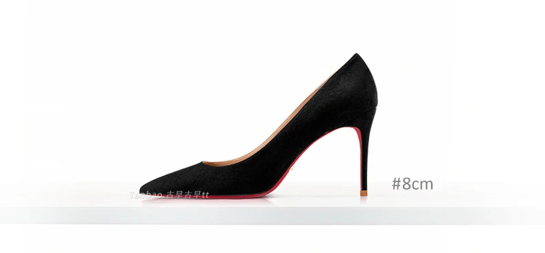 Anti Suede Black High Heels, Women's Pointed Thin Heels, New High-end Commuting Work Shoes